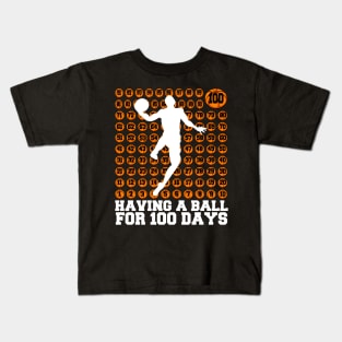 100th day of school, Funny Basketball 100th Day Balls Kids T-Shirt